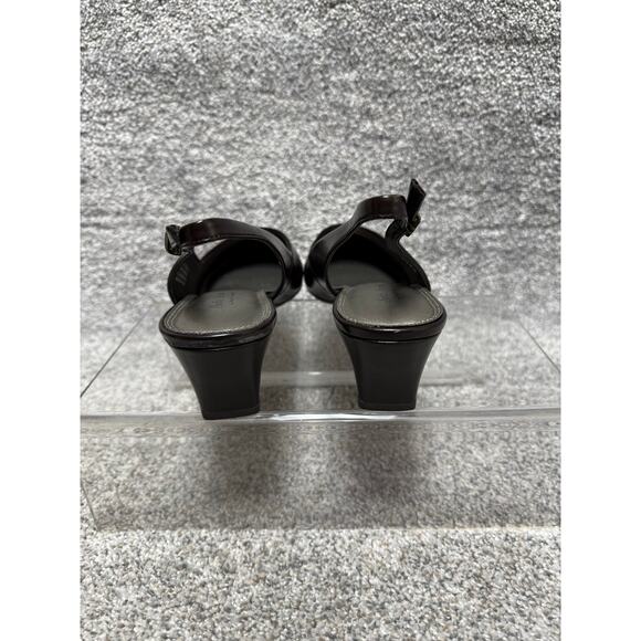 Soft Style Low Heel Sandals 8 Snake Slingback Office Chic Comfort Minimalist - Picture 7 of 9